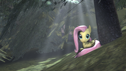 Size: 1920x1080 | Tagged: safe, artist:ferexes, fluttershy, g4, 3d, female, solo, source filmmaker