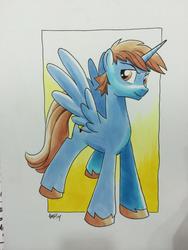 Size: 768x1024 | Tagged: safe, artist:tony fleecs, oc, oc only, alicorn, pony, alicorn oc, solo, traditional art