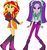 Size: 902x960 | Tagged: safe, aria blaze, sunset shimmer, equestria girls, g4, my little pony equestria girls, my little pony equestria girls: rainbow rocks, eared humanization, female, gem, humanized, lesbian, ponied up, ship:sunblaze, shipping, siren gem