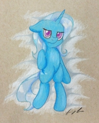 Size: 1007x1257 | Tagged: safe, artist:fearingfun, trixie, pony, unicorn, g4, female, looking at you, mare, solo, traditional art