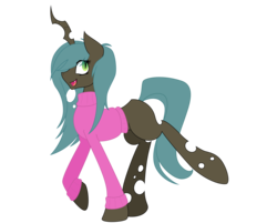 Size: 2048x1644 | Tagged: safe, artist:dubsteppegasister, queen chrysalis, changeling, changeling queen, nymph, g4, clothes, cute, cutealis, female, filly, filly queen chrysalis, foal, looking at you, open mouth, simple background, smiling, smiling at you, solo, sweater, teenager, transparent background, vector, younger