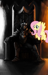 Size: 1326x2048 | Tagged: safe, artist:spartank42, fluttershy, g4, crossover, lord of the rings, morgoth, photoshop, silmarils, the silmarillion, vector