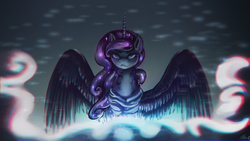 Size: 9629x5416 | Tagged: safe, artist:alumx, princess luna, alicorn, pony, g4, absurd resolution, clothes, female, looking at you, solo, sweater