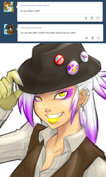 Size: 1152x1920 | Tagged: safe, artist:ereb-tauramandil, gilda, human, ask-radical-gilda, g4, fedora, hat, humanized, lipstick