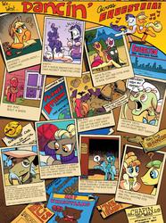Size: 1400x1883 | Tagged: safe, idw, official comic, apple bloom, applejack, aunt orange, big macintosh, granny smith, rarity, scootaloo, sweetie belle, the stranger, uncle orange, yarnette, earth pony, pony, friends forever #8, g4, my little pony: friends forever, spoiler:comic, apple, applewood, bits, chicoltgo, cincineighti, coin, conan the barbarian, cutie mark crusaders, food, fortune cookie, glasses, gyro-flyer, male, movie reference, mud, mustard, planet applewood, ship:the oranges, shrug, song reference, stallion, the big lebowski, whinnyland, wilhelm wombat, world's biggest ball of yarn