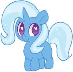 Size: 500x492 | Tagged: safe, artist:pegacornss, trixie, pony, unicorn, g4, blank flank, cute, diatrixes, female, heart eyes, mare, simple background, solo, wingding eyes