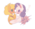 Size: 730x600 | Tagged: safe, artist:pongtang, applejack, rarity, earth pony, pony, unicorn, g4, blushing, female, heart, holding hooves, horn, lesbian, mare, pixiv, ship:rarijack, shipping, simple background, transparent background, yelling