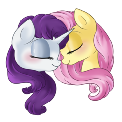 Size: 1024x1024 | Tagged: safe, artist:rue-willings, fluttershy, rarity, g4, cute, female, lesbian, ship:flarity, shipping