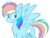 Size: 1024x768 | Tagged: safe, artist:fizzy-dog, rainbow dash, g4, chest fluff, female, solo, spread wings