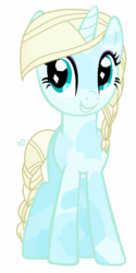 Size: 572x1144 | Tagged: safe, artist:ppcnearthanimation, crystal unicorn, pony, crystallized, elsa, frozen (movie), ponified, solo