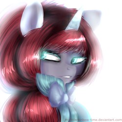 Size: 2048x2048 | Tagged: safe, artist:yukomaussi, oc, oc only, oc:coloretta, pony, unicorn, bow, high res, solo