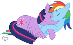 Size: 1711x1061 | Tagged: safe, artist:nightwind-arts, rainbow dash, twilight sparkle, alicorn, pony, g4, female, lesbian, mare, ship:twidash, shipping, twilight sparkle (alicorn)