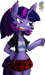 Size: 2688x4473 | Tagged: safe, artist:lima-hibiki, twilight sparkle, anthro, g4, belly button, bra, bra on pony, clothes, dreamworks face, female, flower pattern underwear, midriff, see-through, simple background, skirt, solo, transparent background, underwear