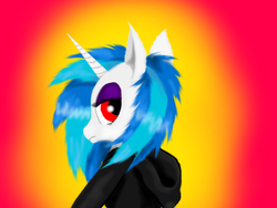 Size: 1024x768 | Tagged: safe, artist:auroraswirls, dj pon-3, vinyl scratch, g4, female, solo