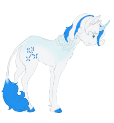 Size: 495x535 | Tagged: safe, artist:the-magical-elf, majesty, classical unicorn, g1, cloven hooves, female, horn, leonine tail, simple background, solo, transparent background