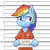 Size: 1400x1400 | Tagged: safe, artist:neko3240, rainbow dash, pegasus, pony, g4, annoyed, clothes, female, frown, looking away, mugshot, prison outfit, prisoner rd, solo