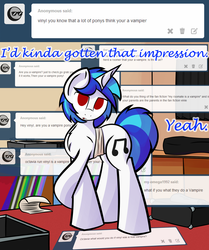 Size: 1280x1530 | Tagged: safe, artist:abaddon41, dj pon-3, vinyl scratch, ask vinyl and octavia, g4