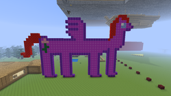 Size: 854x480 | Tagged: safe, oc, oc only, best pony, game screencap, minecraft, minecraft pixel art, pixel art, solo