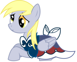 Size: 3696x3000 | Tagged: safe, artist:ruinedomega, derpy hooves, pegasus, pony, g4, clothes, dress, female, high res, lying down, mare, ponyscape, simple background, solo, transparent background, vector