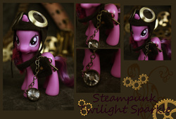 Size: 6941x4691 | Tagged: safe, artist:bluepaws21, twilight sparkle, g4, absurd resolution, brushable, customized toy, female, irl, photo, steampunk, toy