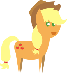 Size: 857x933 | Tagged: safe, artist:videogamehunter, applejack, g4, female, pointy ponies, solo