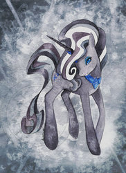 Size: 600x822 | Tagged: safe, artist:amypeterson, nightmare rarity, g4, nightmare grayity, traditional art, watercolor painting