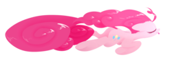 Size: 1748x650 | Tagged: safe, artist:underpable, pinkie pie, g4, :p, eyes closed, female, floppy ears, simple background, smiling, solo, tongue out, transparent background, windswept mane