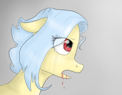 Size: 405x315 | Tagged: safe, artist:amber flicker, oc, oc only, oc:winter blizz, blood, crying