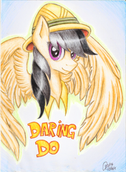 Size: 2550x3471 | Tagged: dead source, safe, artist:creytor, daring do, pegasus, pony, g4, female, high res, mare, solo, traditional art