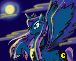 Size: 1024x819 | Tagged: safe, artist:no-shining-knight, princess luna, g4, female, solo