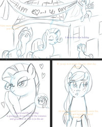 Size: 1024x1280 | Tagged: safe, artist:no-shining-knight, applejack, rarity, oc, g4, comic, nose in the air