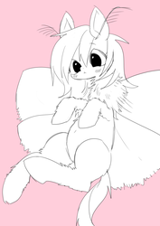 Size: 700x990 | Tagged: safe, artist:nitronic, oc, oc only, mothpony, original species, pixiv, solo