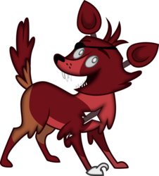 Size: 3000x3323 | Tagged: safe, artist:theshadowstone, winona, fox, g4, animatronic, eyepatch, five nights at freddy's, foxy, high res, patch, simple background, transparent background, vector