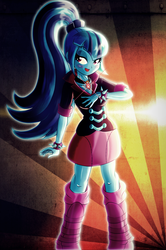 Size: 1989x2988 | Tagged: safe, artist:ruhisu, sonata dusk, equestria girls, g4, my little pony equestria girls: rainbow rocks, blushing, female, gem, lidded eyes, looking at you, shading, siren gem, smiling, solo