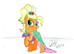 Size: 1391x1012 | Tagged: safe, artist:thegreatmewtwo, applejack, g4, simple ways, applejewel, fashion, fashionista