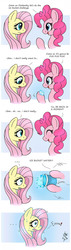 Size: 900x3150 | Tagged: safe, artist:joakaha, fluttershy, pinkie pie, g4, comic, ice bucket challenge