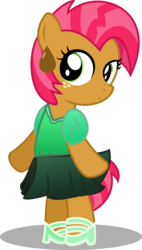 Size: 4778x8412 | Tagged: safe, artist:bigdream64, babs seed, pony, g4, absurd resolution, adorababs, bipedal, clothes, cute, female, shoes, simple background, skirt, solo, standing, transparent background, vector