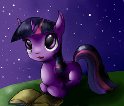 Size: 700x600 | Tagged: safe, artist:pegasistercake, twilight sparkle, g4, book, female, filly, solo