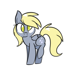 Size: 1024x1024 | Tagged: safe, artist:tokipeach, derpy hooves, pegasus, pony, g4, cute, derpabetes, female, mare, raised leg, simple background, solo, transparent background