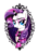 Size: 3508x4961 | Tagged: safe, artist:ii-art, rarity, pony, unicorn, g4, bow, bust, clothes, cutie mark, diamond, ear piercing, earring, female, frame, goth, goth pony, gothic, horn, jewelry, looking at you, makeup, mare, metal, piercing, ponymania, portrait, rarity's cutie mark, scarf, simple background, solo, striped horn, transparent background, white backgroundar