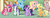 Size: 1280x470 | Tagged: safe, artist:fallingrain22, applejack, fluttershy, pinkie pie, rainbow dash, rarity, twilight sparkle, g4, alternate hairstyle, alternate universe, applejewel, hilarious in hindsight