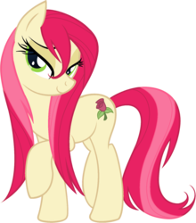 Size: 1406x1600 | Tagged: safe, artist:nemmisis205, roseluck, earth pony, pony, g4, bedroom eyes, female, mare, show accurate, simple background, solo, transparent background, wet mane