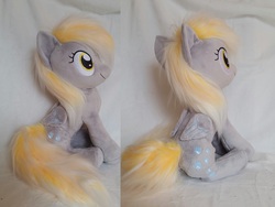 Size: 3104x2328 | Tagged: safe, artist:epicrainbowcrafts, derpy hooves, pegasus, pony, g4, female, high res, irl, mare, photo, plushie, sitting, solo