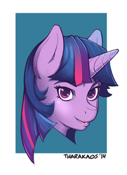 Size: 650x898 | Tagged: safe, artist:tharakaos, twilight sparkle, g4, female, portrait, solo