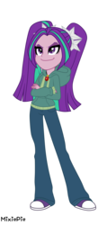 Size: 2621x6000 | Tagged: safe, artist:mixiepie, aria blaze, equestria girls, g4, my little pony equestria girls: rainbow rocks, clothes, crossed arms, female, gem, high res, hoodie, simple background, siren gem, solo, transparent background, vector