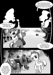 Size: 850x1200 | Tagged: safe, artist:d-lowell, apple bloom, applejack, big macintosh, filthy rich, granny smith, earth pony, horse, pony, comic:it's not my fault i'm a horse, g4, comic, horse-pony interaction, male, parody, stallion