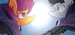 Size: 854x399 | Tagged: safe, artist:scootaloocuteness, rumble, scootaloo, g4, animated, faic, falling, female, male, ship:rumbloo, shipping, smiling, straight, wind