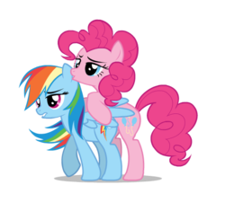 Size: 515x504 | Tagged: safe, artist:mixermike622, pinkie pie, rainbow dash, earth pony, pegasus, pony, g4, bedroom eyes, duckface, ear kiss, female, kissing, lesbian, lip bite, mare, raised hoof, ship:pinkiedash, shipping, simple background, transparent background, vector