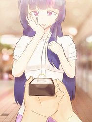Size: 774x1032 | Tagged: safe, artist:orz1515, twilight sparkle, human, g4, anime, clothes, crying, happy, humanized, marriage proposal, ring, shirt, skirt, wedding ring