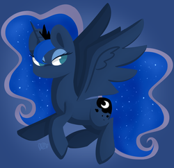 Size: 1024x991 | Tagged: safe, artist:flutternutpie, princess luna, g4, female, solo